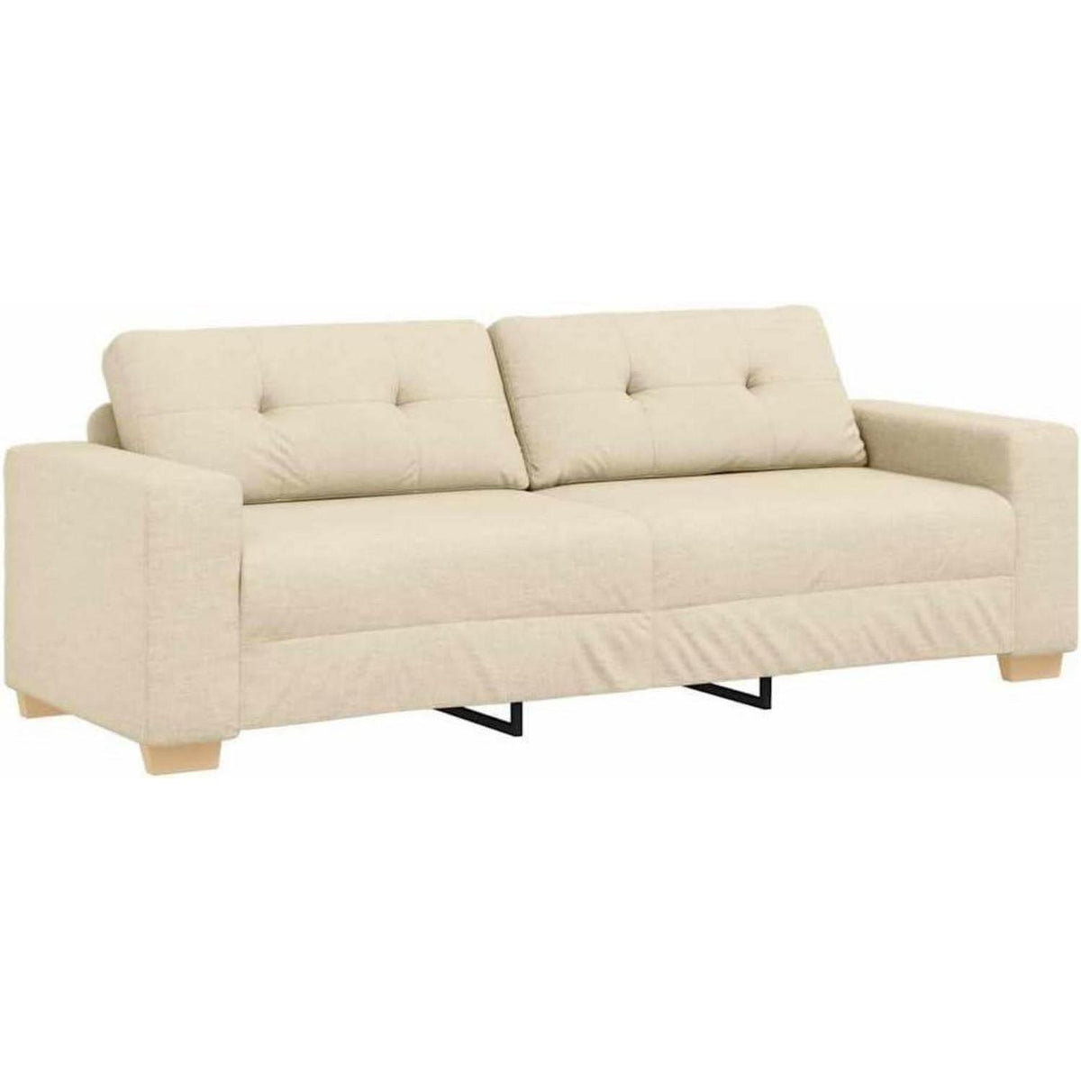 Modernes Sofa Stoff Creme 180 cm – Wohnzimmer Couch