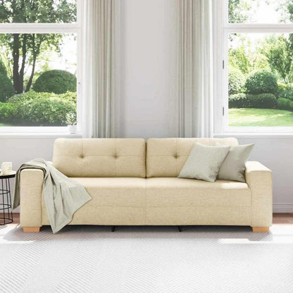 Modernes Sofa Stoff Creme 180 cm – Wohnzimmer Couch