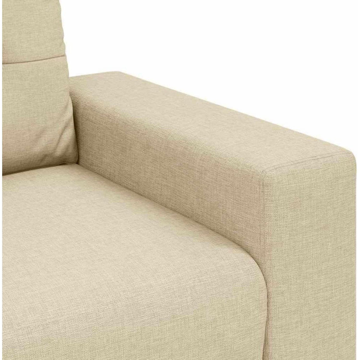 Modernes Sofa Stoff Creme 180 cm – Wohnzimmer Couch