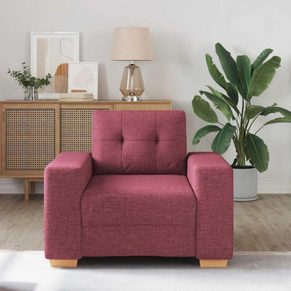 Modernes Sofa Weinrot – Stoff Sessel für Wohnzimmer 60cm
