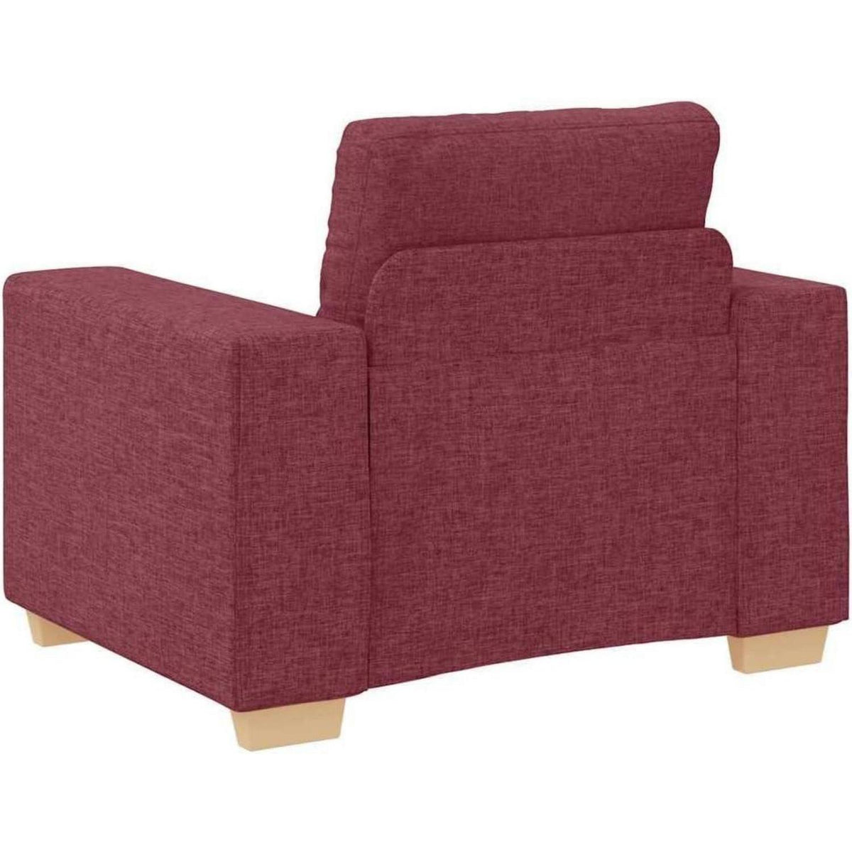 Modernes Sofa Weinrot – Stoff Sessel für Wohnzimmer 60cm