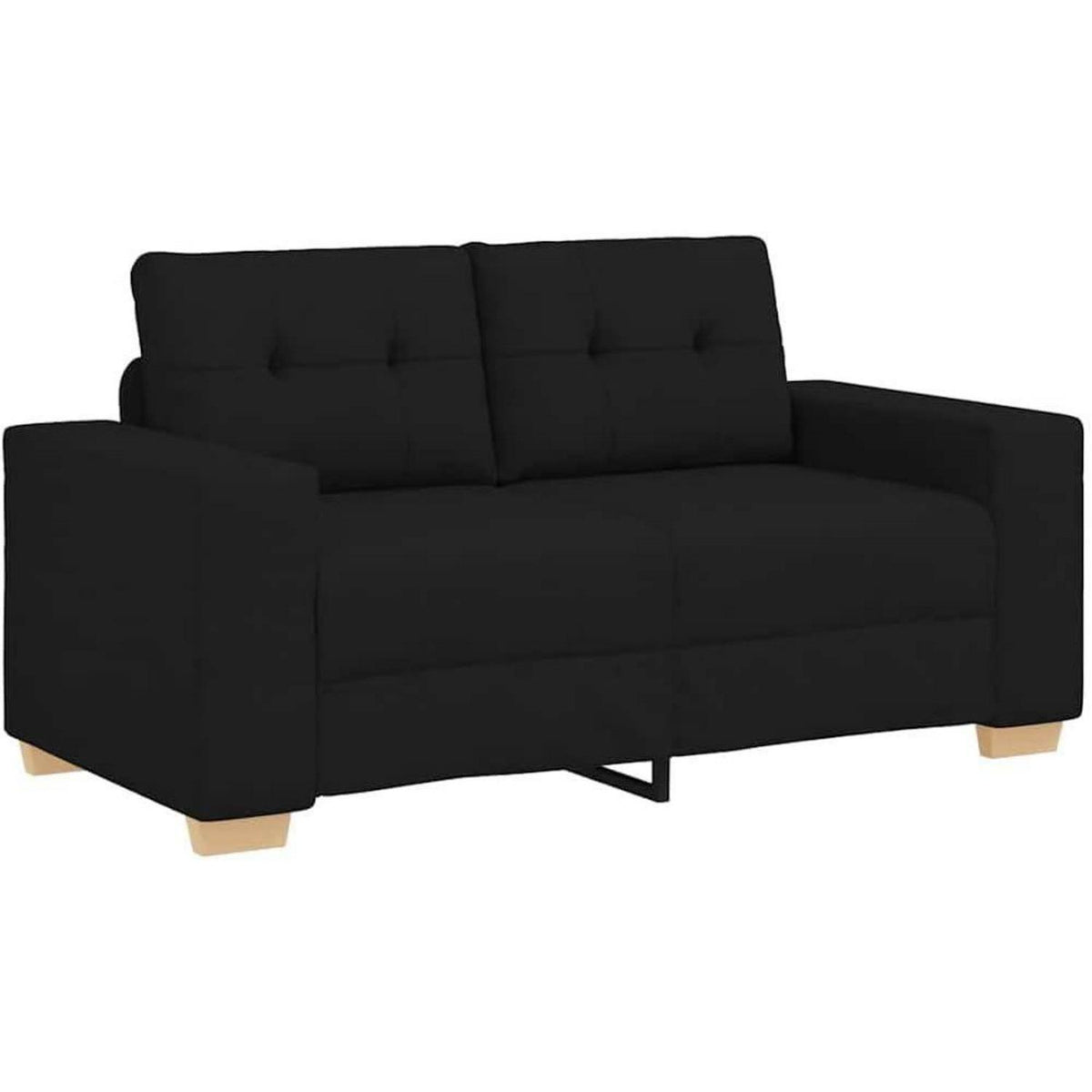 Modernes Sofa Schwarz 120cm – Stoff Sessel Wohnzimmer
