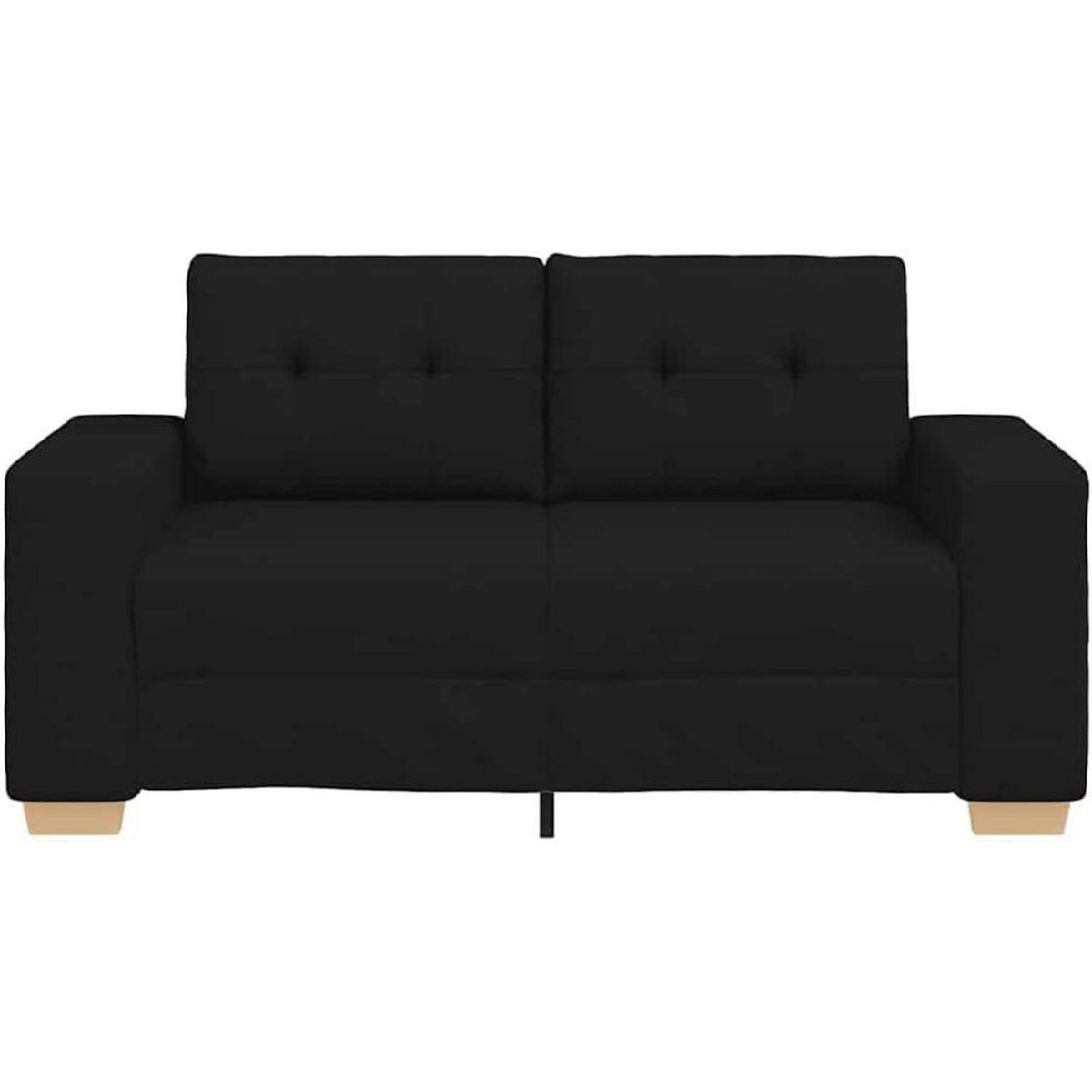 Modernes Sofa Schwarz 120cm – Stoff Sessel Wohnzimmer