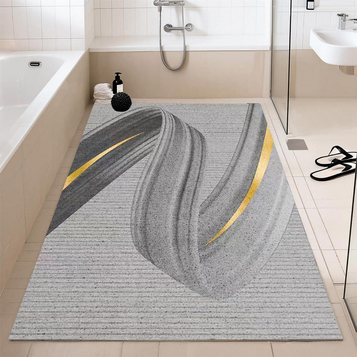 Rutschfester Duschteppich Luffa 150x160 cm mit Ablaufloch