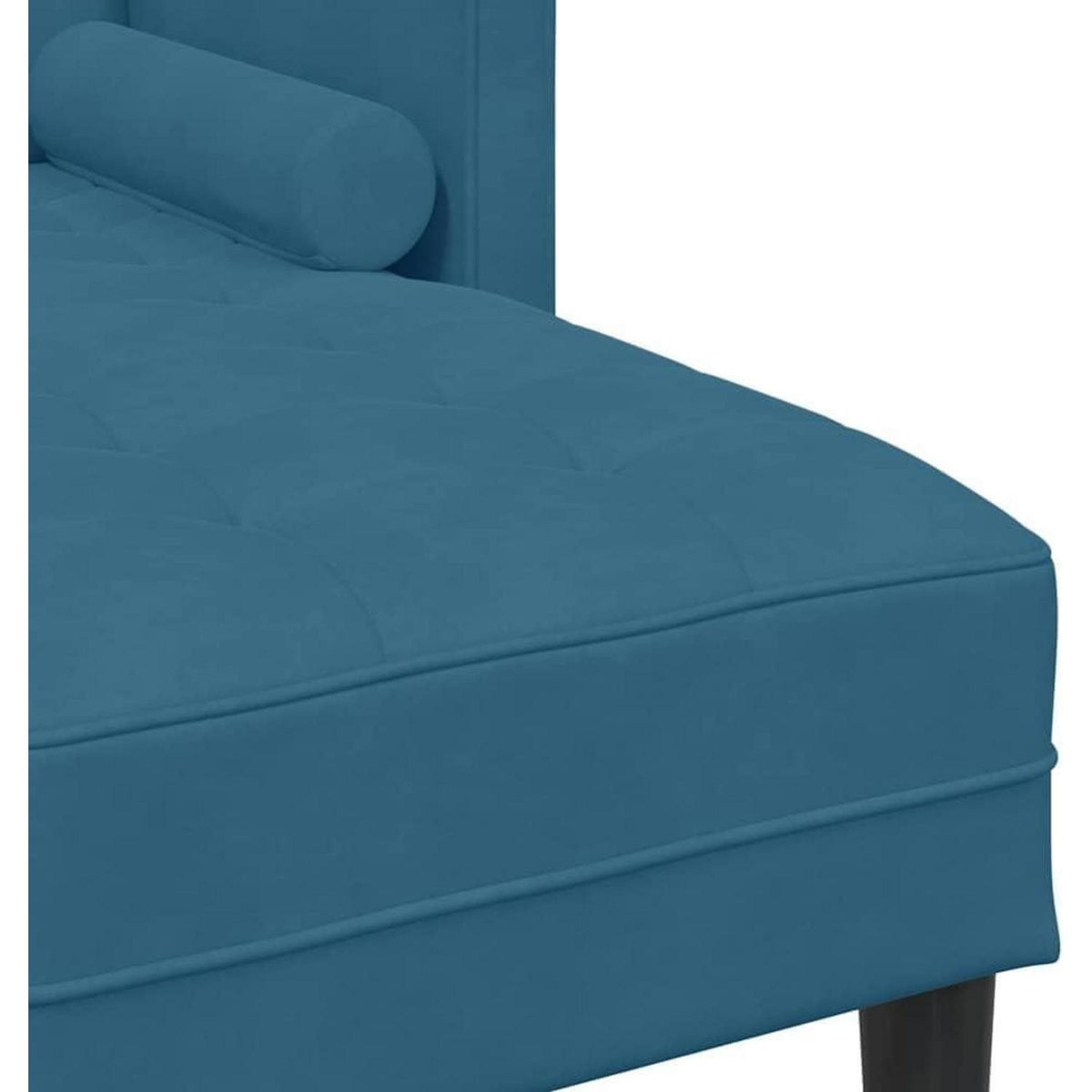 Blaues Ecksofa Samt 173x131x67cm – Modernes Wohnzimmer Sofa