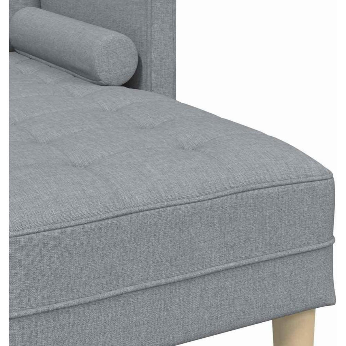 Hellgraues Ecksofa Stoffsofa 173x131x67 cm Modernes Wohnzimmer Sofa