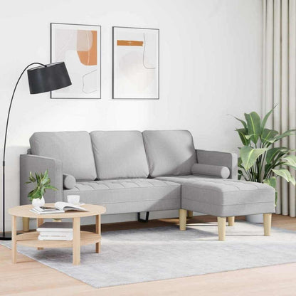 L-förmiges Ecksofa Wolken Grau – Modernes Sofa Set