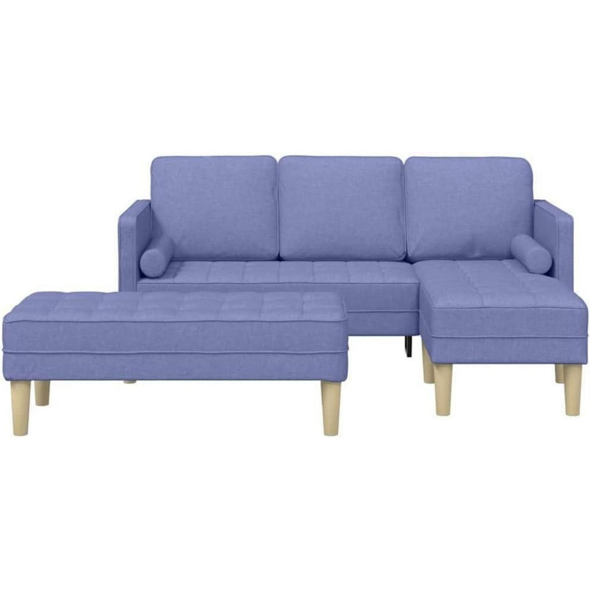 L-förmiges Ecksofa Jeansblau – Modernes Sofa Set
