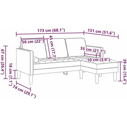 Ecksofa L-Form Hellgrau – Modernes Sofa Set mit Stoffbezug