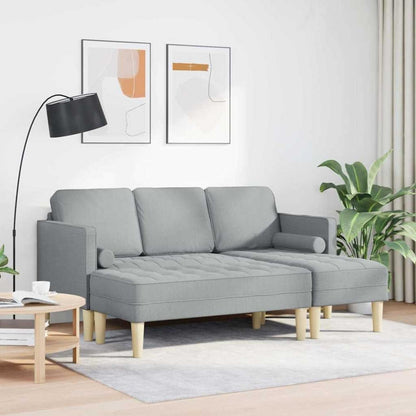 Ecksofa L-Form Hellgrau – Modernes Sofa Set mit Stoffbezug