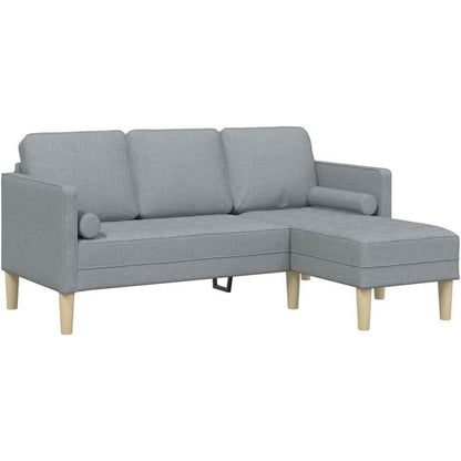 Ecksofa L-Form Hellgrau – Modernes Sofa Set mit Stoffbezug