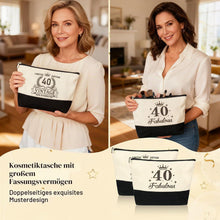 40. Geburtstagsgeschenk für Frauen – Canvas Tasche & Kosmetikset