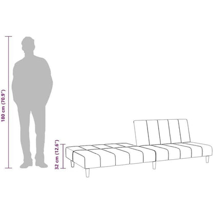 Schlafsofa 2-Sitzer Samt Dunkelgrau – Multifunktional & Komfortabel