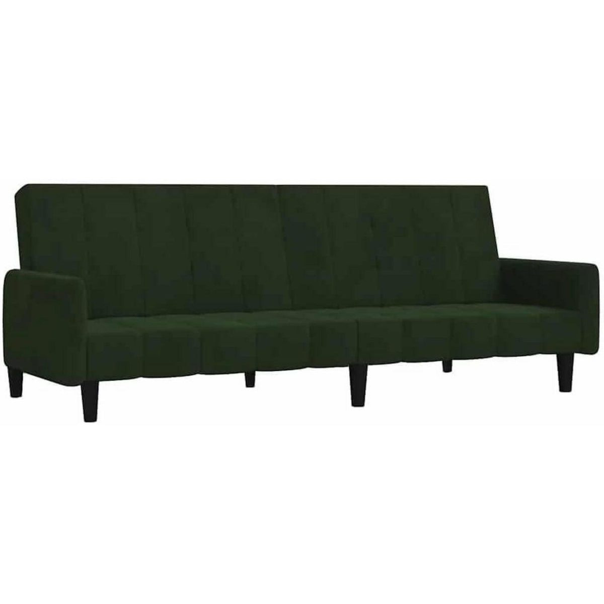 Schlafsofa 2-Sitzer Dunkelgrün Samt – Bettcouch für Wohnungen