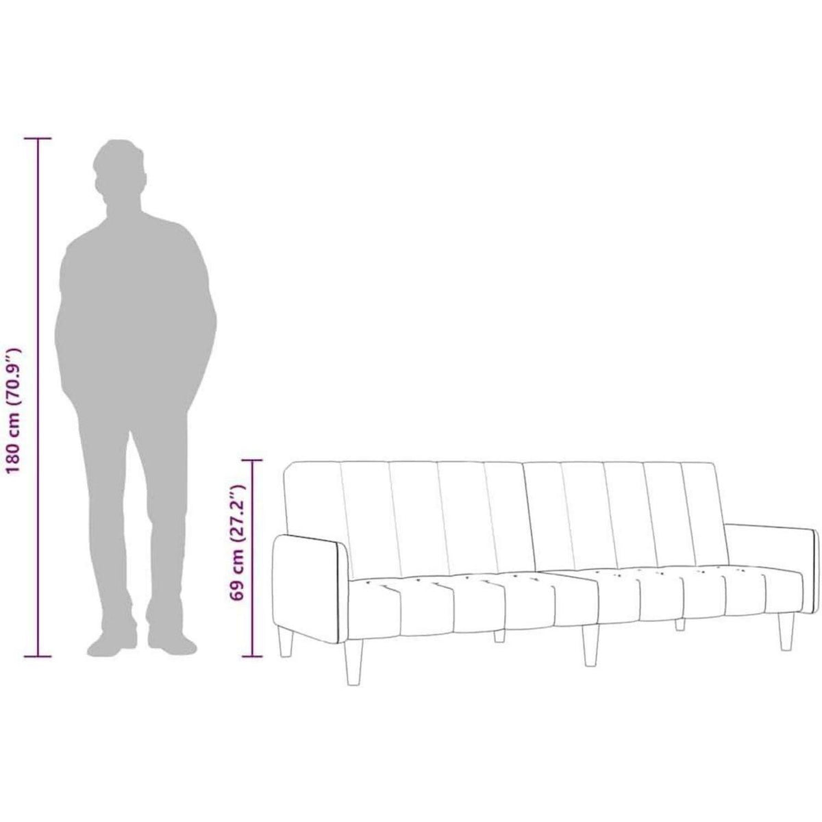 Schlafsofa 2-Sitzer Dunkelgrün Samt – Bettcouch für Wohnungen