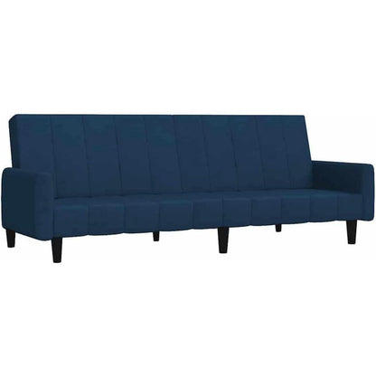 Klappbares Schlafsofa Blau Samt – 2-Sitzer Bettsofa für Wohnzimmer