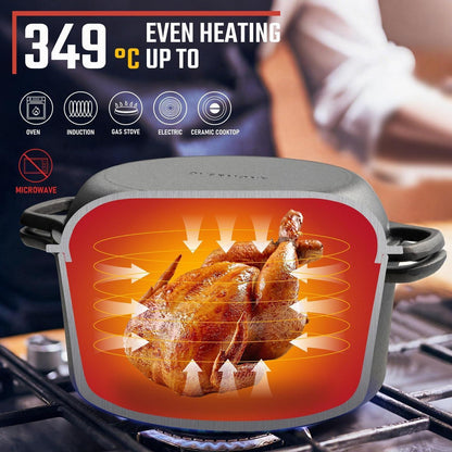 Gusseisen Dutch Oven 28cm - Vielseitiger Topf mit Deckel