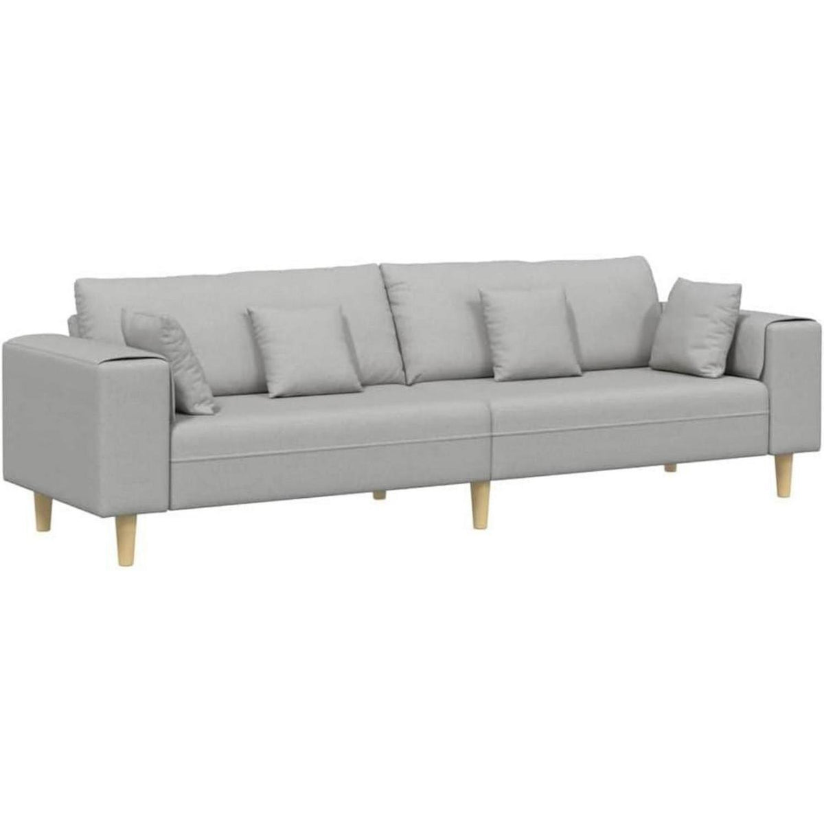 Ecksofa mit Schlaffunktion Wolkengrau – Stoffsofa für das Wohnzimmer