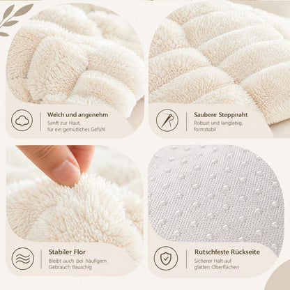 Rutschfeste Sofadecke Plüsch 70x210 Beige – Abnehmbar & Waschbar