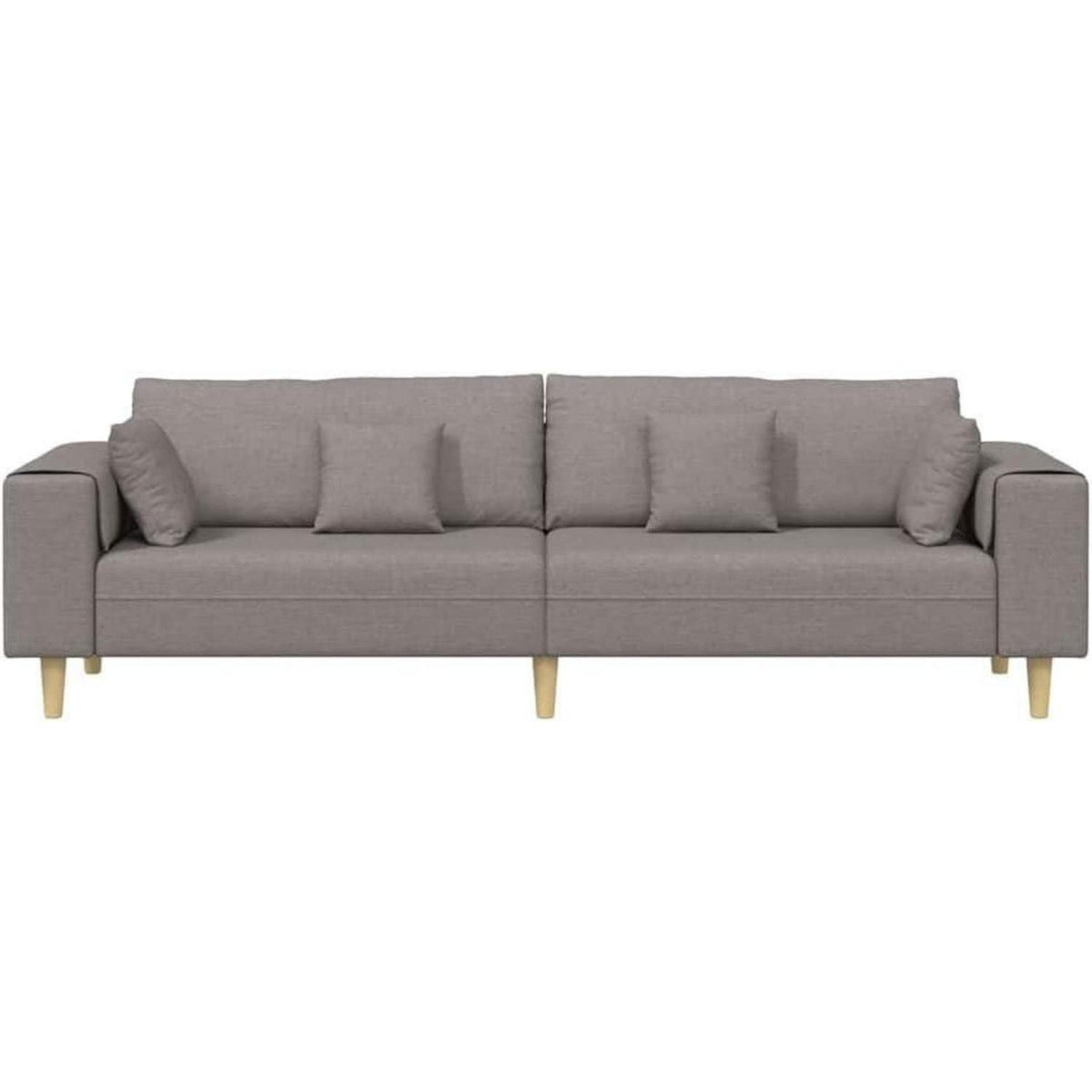 Ecksofa mit Schlaffunktion, Taupe, 250 cm Stoffsofa