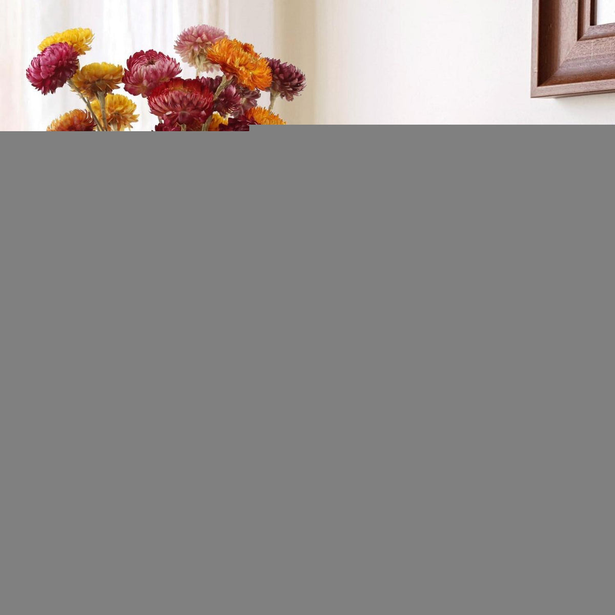 32 Trockenblumen Strauß | Natürliche Strohblumen Deko