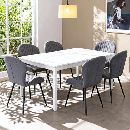 Esszimmerstühle 2er Set – Ergonomisch & Komfortabel Dunkelgrau