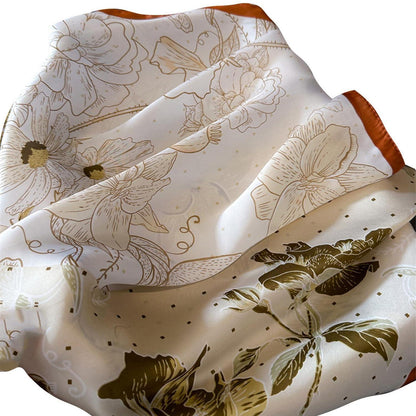 Satin Tuch 70x70 cm Damen Seidenoptik Halstuch Kopftuch Geschenk