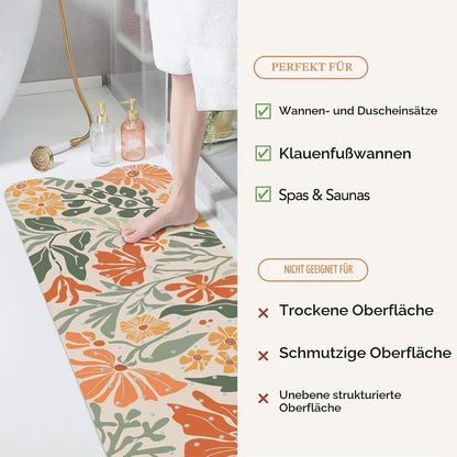 Rutschfeste Badewannenmatte Orange, 100x40 cm – Komfort & Sicherheit