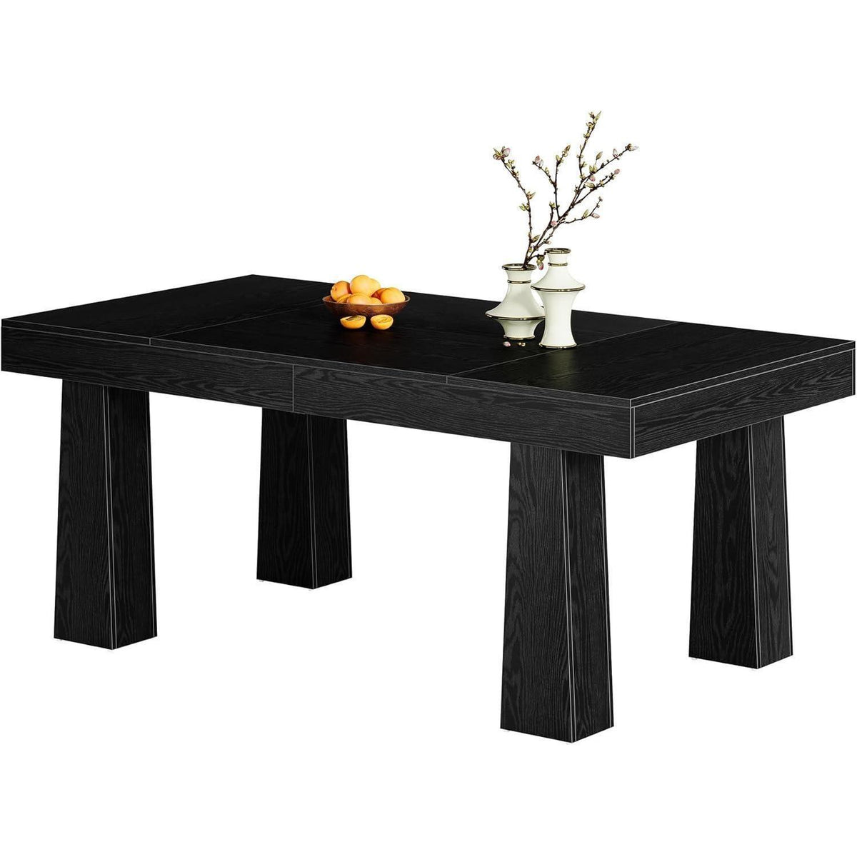 Moderner Esstisch 160x80 cm – Schwarzer Küchentisch für 4-6 Personen