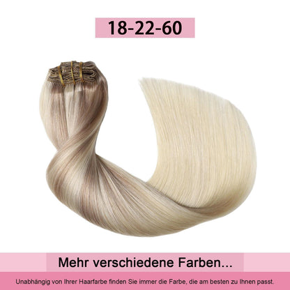 Remy Clip-in Haarverlängerung #18/22/60 – 45cm Echthaar