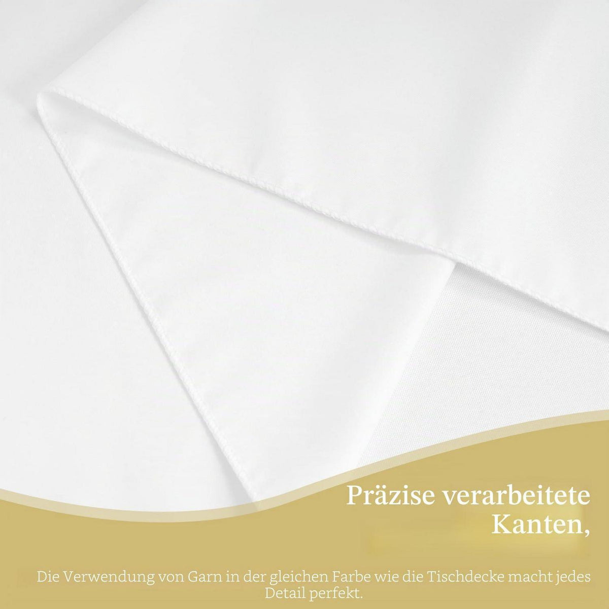10x Biertisch Tischdecke Weiß 250x100cm – Wasserabweisend & Waschbar