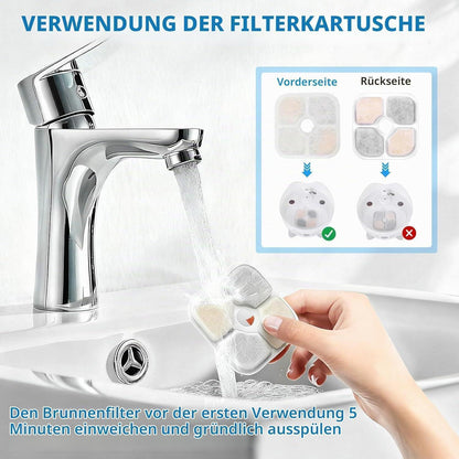 Ersatzfilter für Catit Pixi Trinkbrunnen – 18 Stück mit Schläuchen