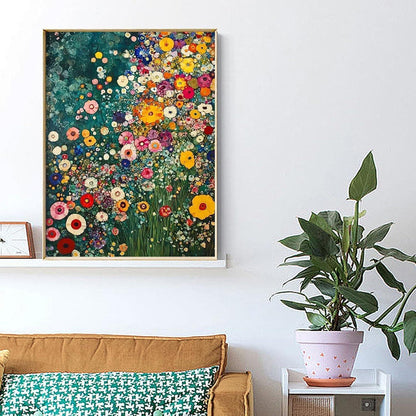 5D Diamond Painting Blumenwiese – Vollbohrer Bastelset 30x40cm