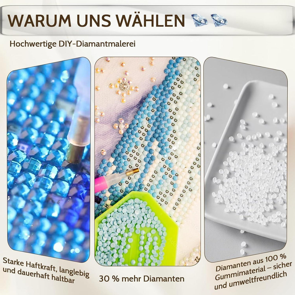 5D Diamond Painting Blumenwiese – Vollbohrer Bastelset 30x40cm