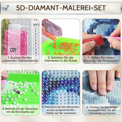 5D Diamond Painting Blumenwiese – Vollbohrer Bastelset 30x40cm
