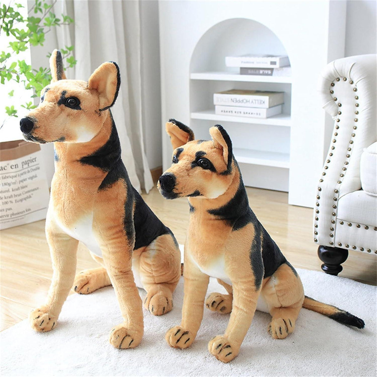Lebensechter Plüschhund Deutsche Schäferhunde 50cm
