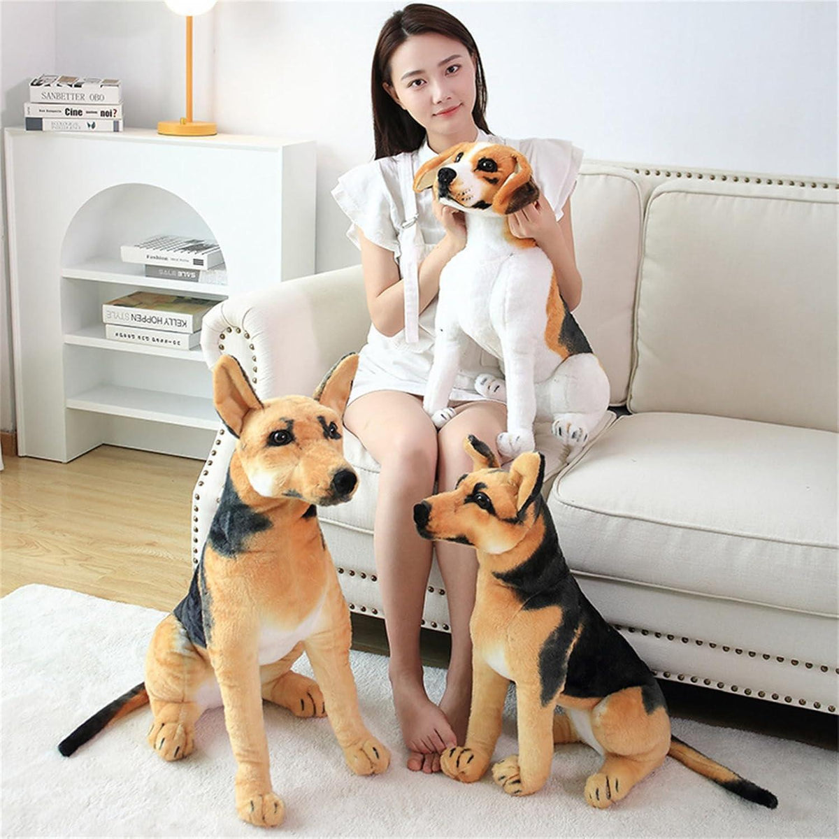 Lebensechter Plüschhund Deutsche Schäferhunde 50cm