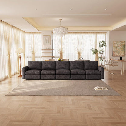 Modulares Samtsofa mit Stauraum – Flexibel & Komfortabel