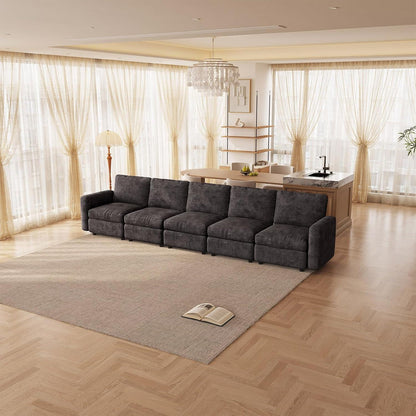 Modulares Samtsofa mit Stauraum – Flexibel & Komfortabel