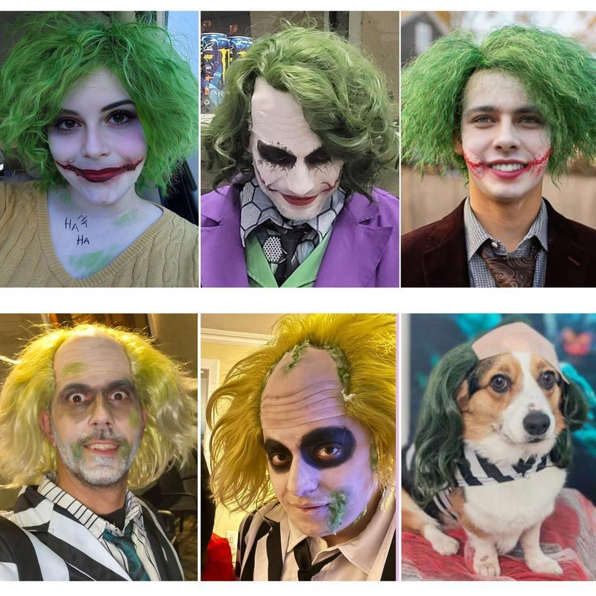 Dunkelgrüne Glatze Perücke – Cosplay & Halloween Kostüm