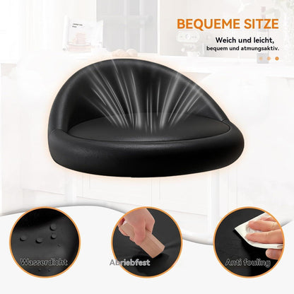 Drehbarer Barhocker Set (2x Schwarz) – Höhenverstellbar & Komfortabel