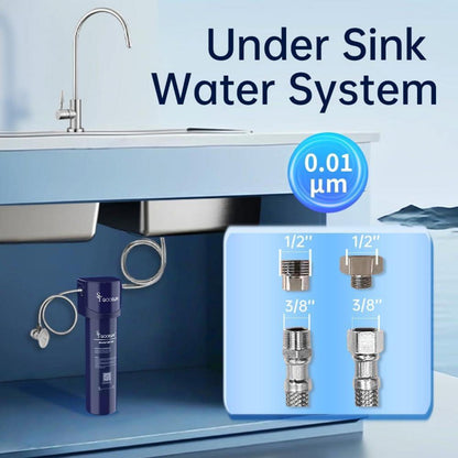 Untertisch Wasserfilter System mit 0,01 Mikron Filter