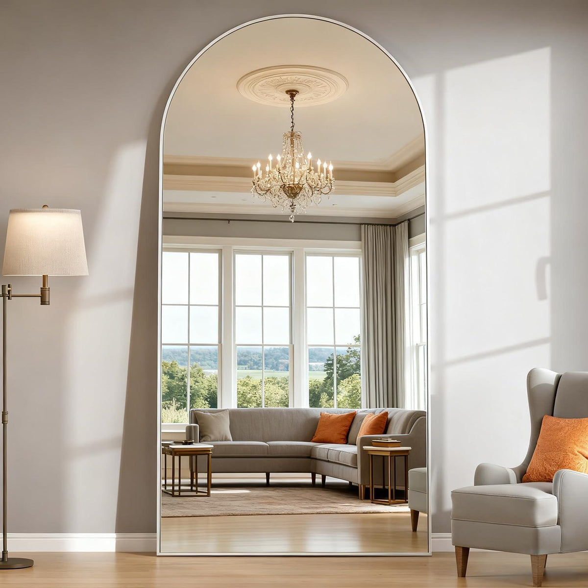 Gewölbter Standspiegel Voll Länge – Modern & Elegant 193x86 cm