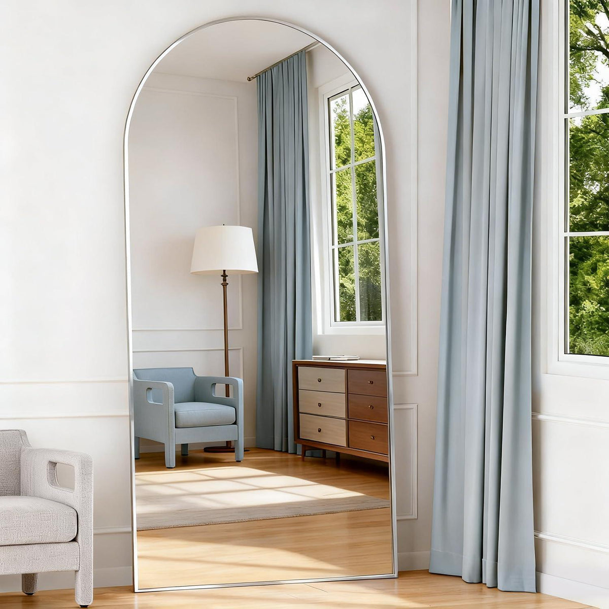 Gewölbter Standspiegel Voll Länge – Modern & Elegant 193x86 cm