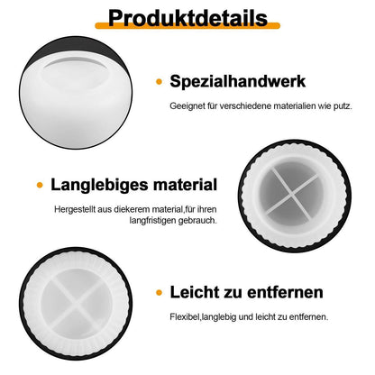 Silikonform Kerzenhalter & Gießform 5er Set mit Deckel