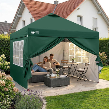 3x3m Faltpavillon wasserdicht mit Seitenwänden & UV-Schutz