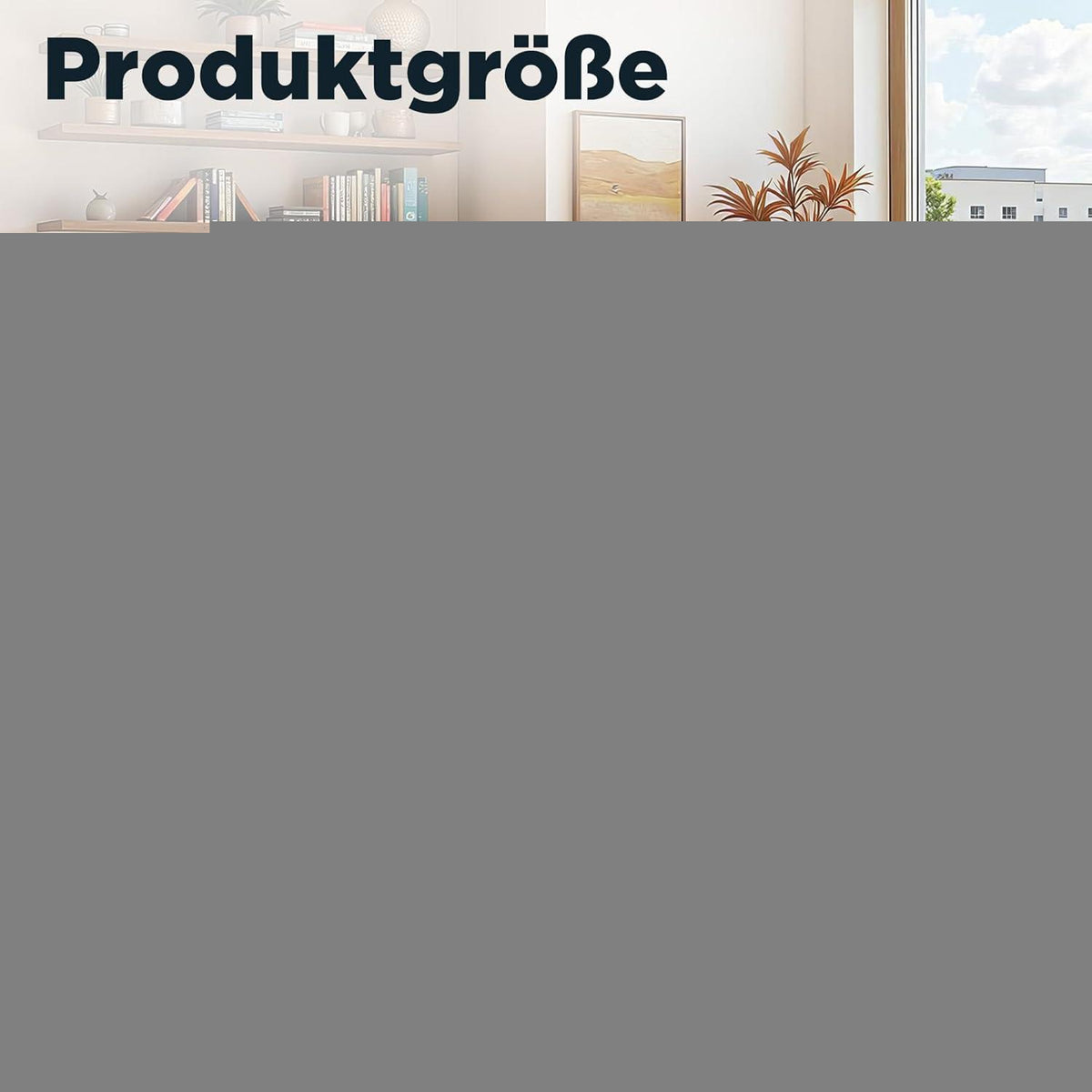 Großes 3-Sitzer Cord Sofa mit Tiefsitz & hohen Beinen – Grau
