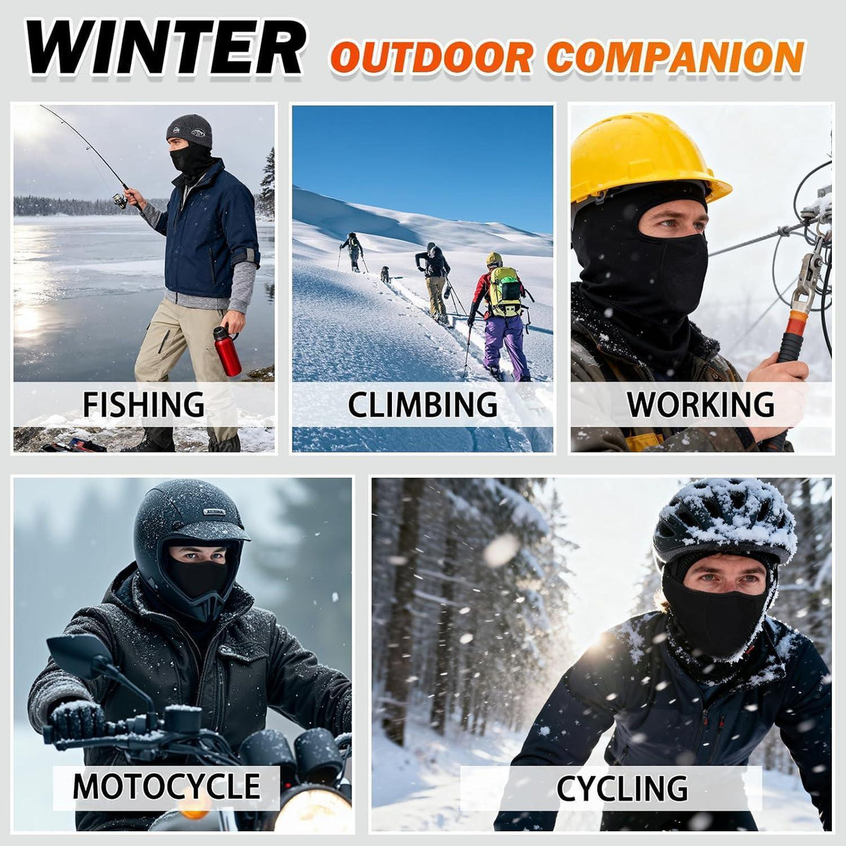 Sturmhaube Fleece Balaclava Winddicht Atmungsaktiv für Outdoor & Motorrad