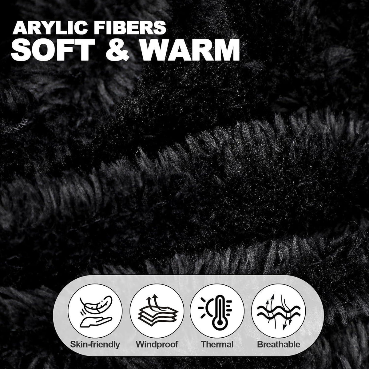 Thermo Strickmütze Damen Fleecegefüttert mit Schal | Wintermütze Balaclava