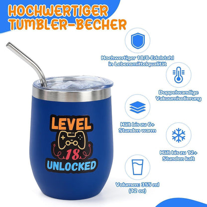 Gamer Geschenkset 18. Geburtstag | Kissen, Becher & Socken